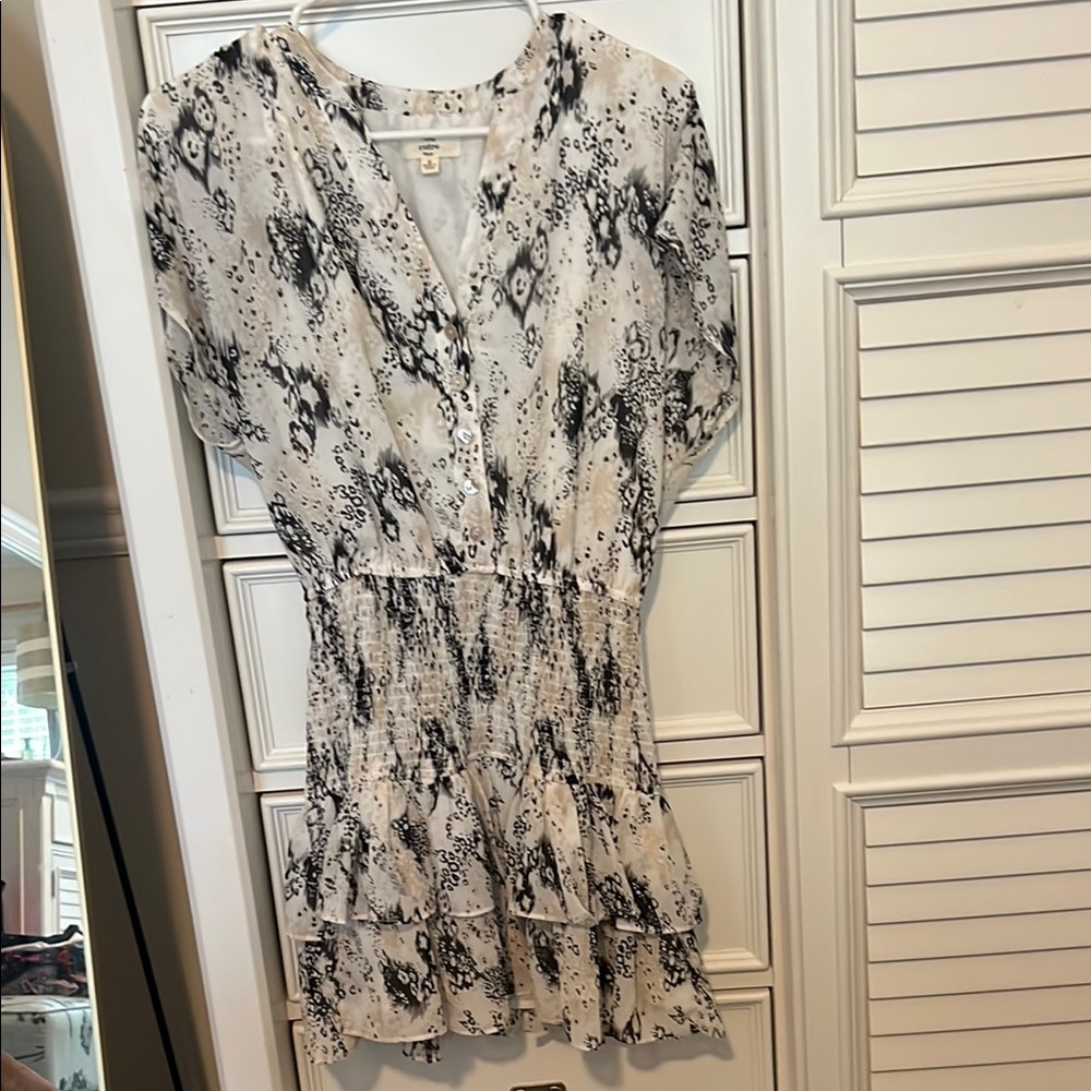 Black and White Patterned Dress